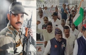 माजी सैनिकाच्या हत्येने साताऱ्यात संतापाची लाट, गावगुंड आरोपी अजूनही फरार असल्याने सैनिकांचा आक्रोष मोर्चा Satara Crime News