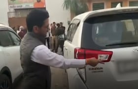 भाजप आमदाराच्या गाडीवर जीवघेणा हल्ला, कट रचल्याचा आरोप, तीन पोलीस निलंबित; नेमकं काय घडलं? Amroha bjp mla rajiv tarara car attack