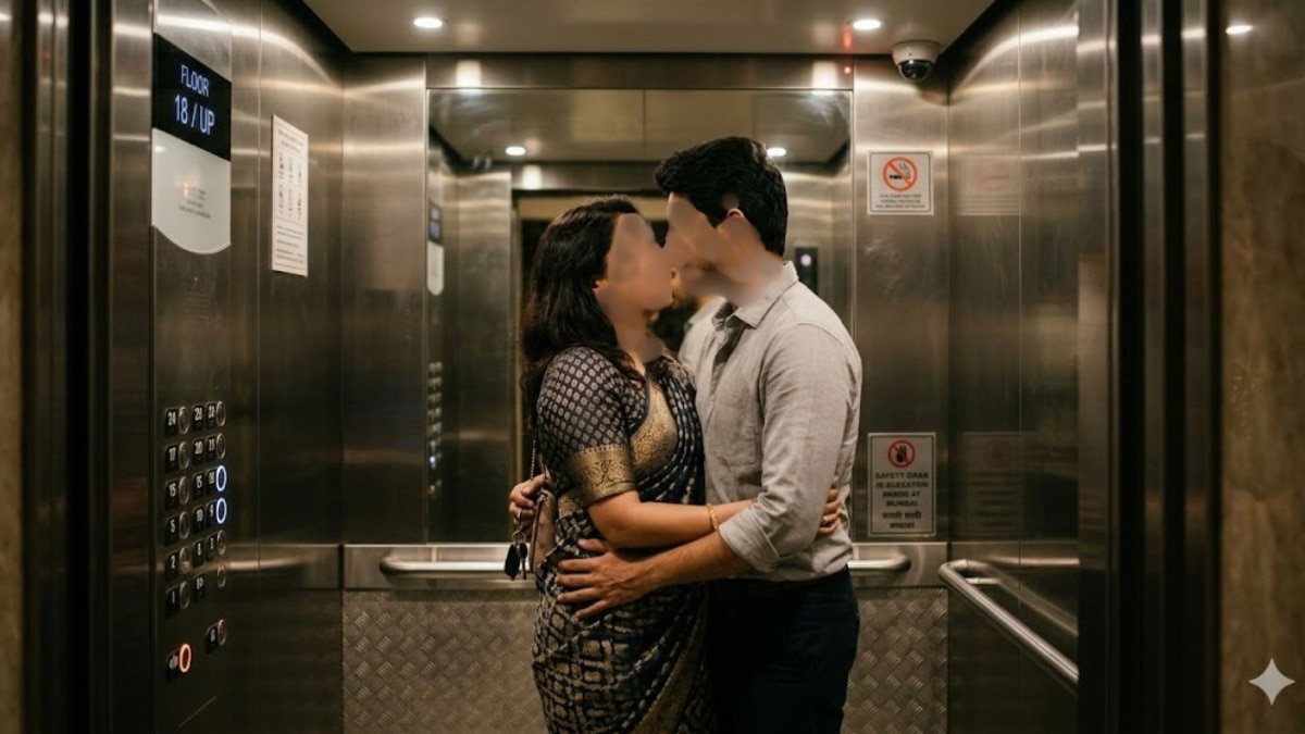 मुंबई : कॅमेरा असल्याचं माहिती नाही, महिलेने लिफ्टमध्ये तरुणाला किस केलं, व्हिडीओ थेट सोसायटीच्या ग्रुपवर पडला