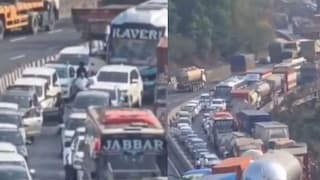 मुंबई-पुणे महामार्गावर वाहतूक कोंडी, जीवनाचा आनंद घेण्यासाठी गेलेल्या प्रवाशांचा विकेंडला हिरमोड Mumbai Tak