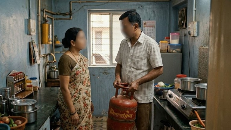 डोक्यात गॅस सिलिंडर घालून बायकोची हत्या, घराला कुलूप लावून पळाला नवरा; नेमकं कारण काय? crime news