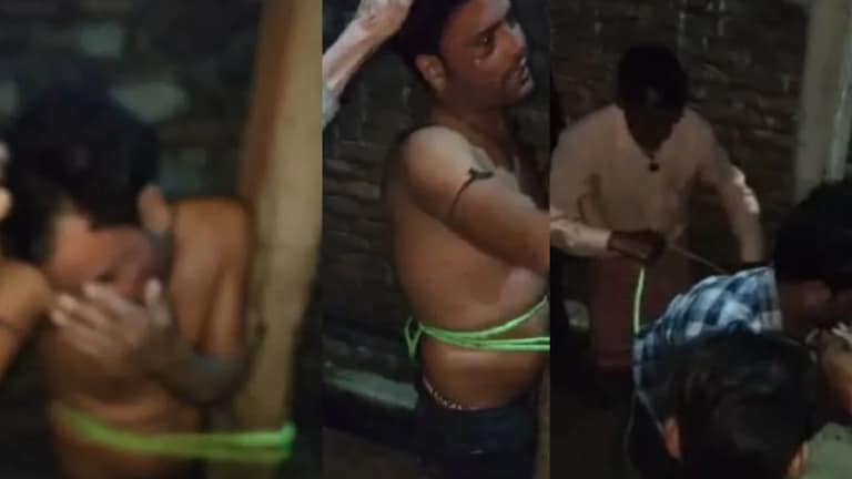 तरुण गर्लफ्रेंडला भेटायला गावात आला, ग्रामस्थांनी विजेच्या खांबाला बांधून उघडा करून मारला crime news
