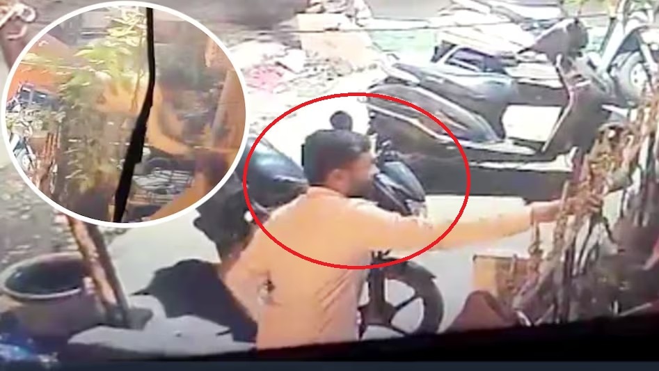 thief steals womens undergarments drying on clothesline leaves valuables untouched crime caught on cctv