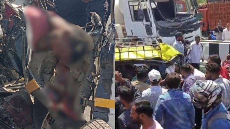 कल्याण-मुरबाड महामार्गावर भीषण अपघात, ईको कार आणि सिमेंट मिक्सर ट्रकच्या धडकेत 11 जणांचा दुर्दैवी अंत Kalyan-Murbad Accident