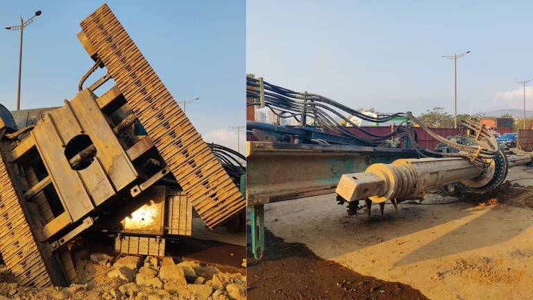 मुंबई : सायन-पनवेल हायवेवर भीषण अपघात, पायलिंग रिगखाली चिरडून पोलीस कॉन्स्टेबलचा मृत्यू Mumbai News