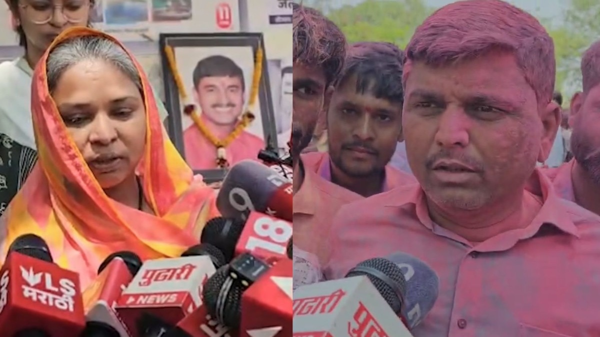 Swaroopanand Deshmukh first reaction after defeating Santosh Deshmukh wife