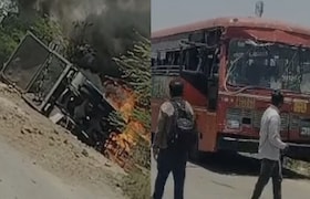 सोलापूर : गाणगापूर महामार्गावर भीषण अपघात; एसटी बस–डंपरच्या धडकेत दोघांचा चिरडून दुर्दैवी अंत Solapur accident