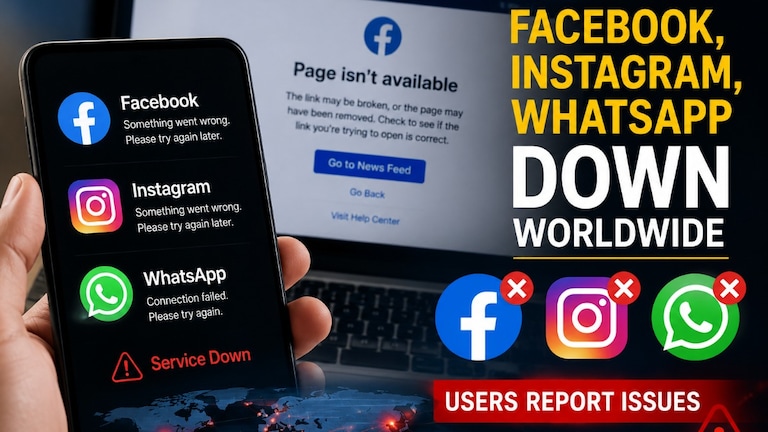 अरे हे काय..? Facebook, Instagram आणि WhatsApp अचानक पडलं बंद... जगभरात लोकं हैराण! meta facebook instagram and whatsapp suddenly went down people worldwide left baffled