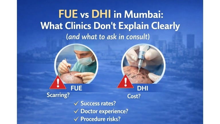 Ïmpact feature: मुंबईत FUE की DHI: क्लिनिक स्पष्टपणे न सांगणाऱ्या गोष्टी आणि कन्सल्टमध्ये काय विचारावं fue vs dhi in mumbai what clinics dont clearly tell you and what to ask during the consultation