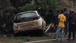 साताऱ्यातील ताथवडे घाटात चारचाकीवर दरड कोसळली, भीषण अपघातात चालक ठार Satara Accident