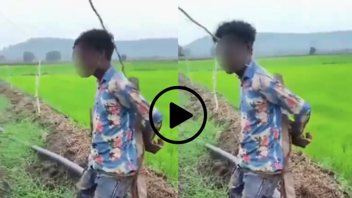 बाईक चोरीचा संशय, तरुणाला विजेचा शॉक; Video व्हायरल