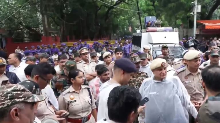 CJP च्या मोर्चाच्या पार्श्वभूमीवर कडक सुरक्षा, 5000 जवान तैनात; कलम 163 लागू cjp chalo sansad march