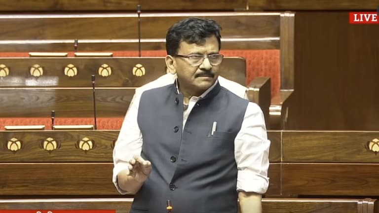 संजय राऊत फिल्म बनवणार, संसदेतच घोषणा, भाषण करत असताना जोरदार राडा Sanjay Raut rajya sabha speech