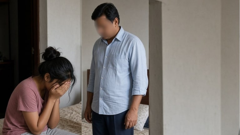 11 वर्षाच्या मुलीवर सावत्र बापाकडून अत्याचार, मुलीनं व्हिडिओ बनवत पितळ उघडं पाडलं crime news
