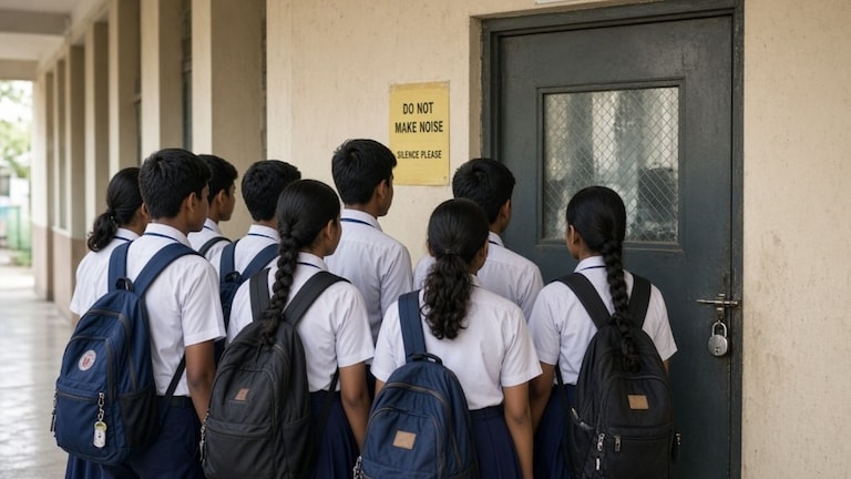 शाळेची वेळ संपल्यानंतर एकाच बंदिस्त वर्गात शिक्षक, विद्यार्थ्यांचे गंभीर आरोप Crime News
