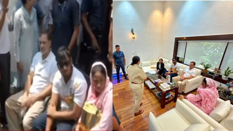 राहुल गांधींचा संसद मार्ग पोलीस स्टेशनबाहेर ठिय्या, कोणत्या मागणीसाठी झाले आक्रमक? Rahul Gandhi