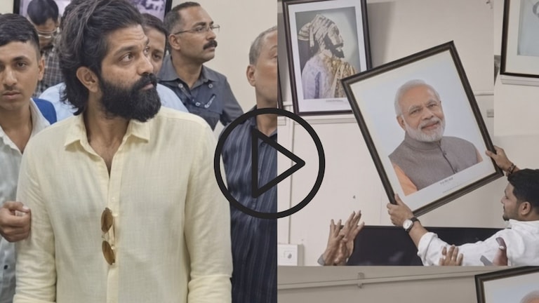 छत्रपती शिवाजी महाराजांच्या बाजूला पंतप्रधानांचा फोटो, अमित ठाकरेंनी काय केलं? Amit Thackeray