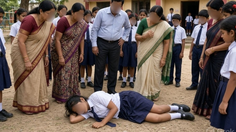 शिक्षकाकडून विद्यार्थिनीला शिक्षा, पीडितेनं शाळेतच संपवलं जीवन Crime News (AI Photo)