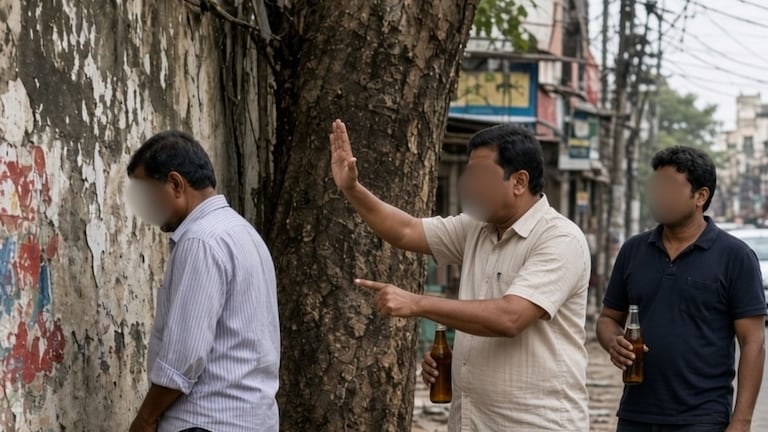 रस्त्यावर लघुशंका करण्यास केला विरोध, मद्यधुंद आरोपींनी विटेनं हल्ला करत एकाला संपवलं Crime News (AI Photo)