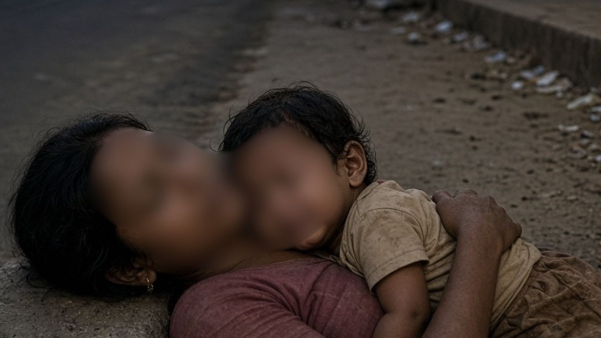 माणुसकीला काळिमा! महिलेला बेदम मारहाण, चिमुकलीने मृतदेहाला मारली मिठी