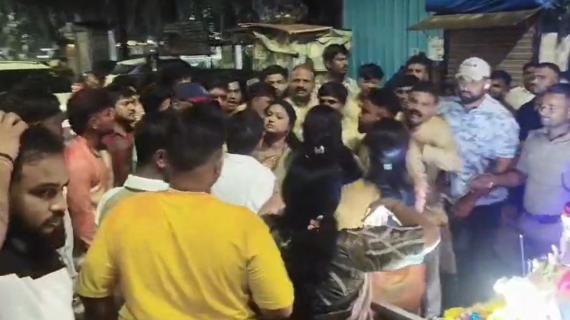 titwala ganpati immersion procession clash bjp thackeray faction case