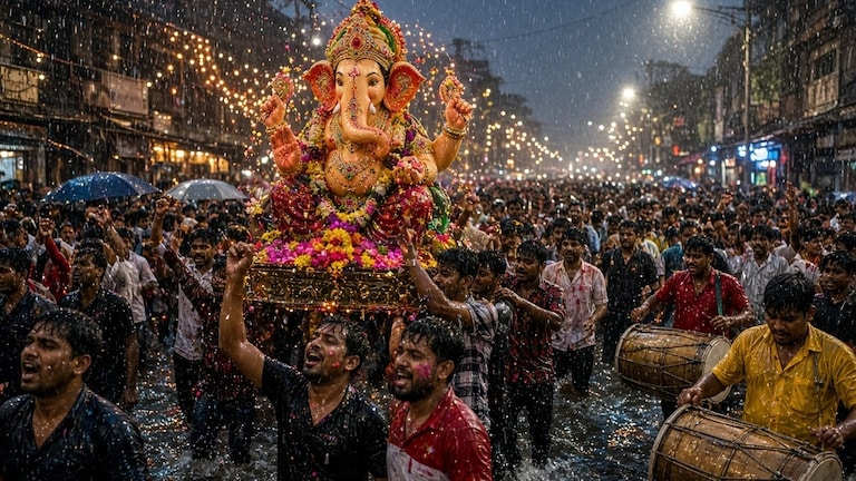 Maharashtra Weather : गणरायाला निरोप देण्यासाठी वरुणराजा बरसणार, मुंबई, पुण्यात काय ? Maharashtra Weather (AI Photo)