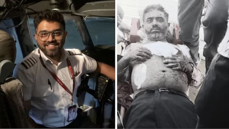 'त्याने माझ्यावर अनेक वार केले...', भारताचा ढाण्या वाघ... कॅप्टन स्मितचा हल्ल्यानंतरचा पहिला VIDEO he struck me several times but says blood soaked pilot smit machchhar video from after mid flight attack
