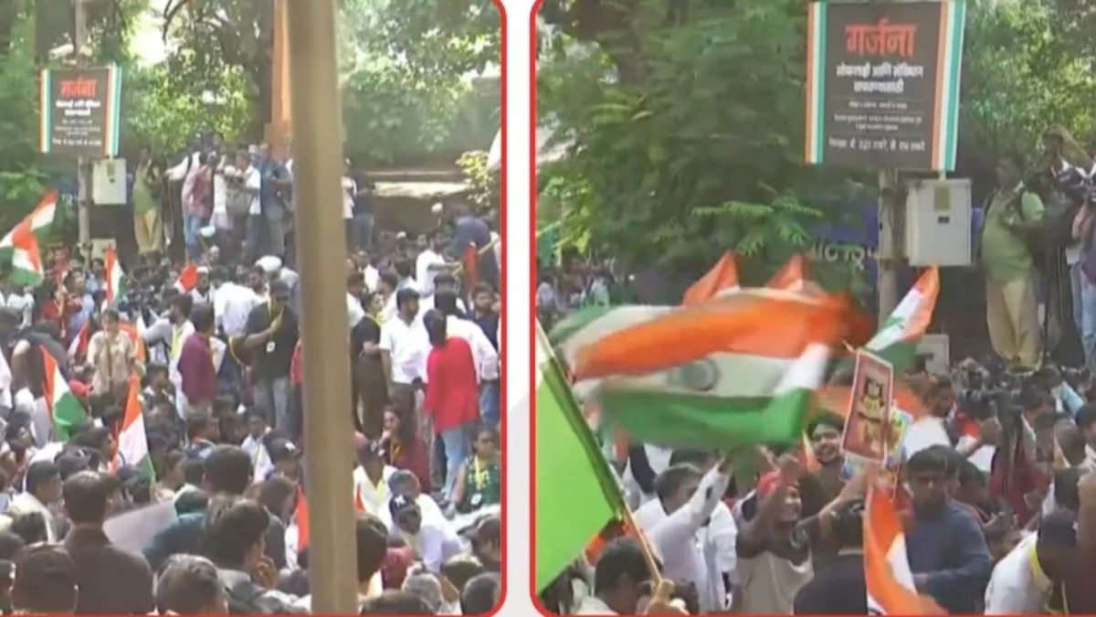 CJP Protest LIVE : सीजेपीच्या आंदोलनात देशभक्तीपर गीते, गांधी-आंबेडकरांच्या नावाने घोषणाबाजी 