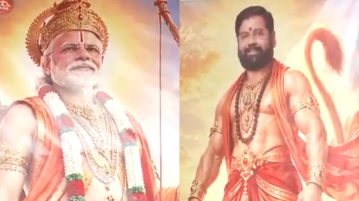 PM मोदी रामाच्या अवतारात तर एकनाथ शिंदे चक्क हनुमानाच्या रूपात; शिवसेनेच्या सेलिब्रेशनची चर्चा!