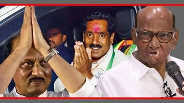 Bajrang_Sonwane_Ajit_pawar_Sharad_Pawar अजित पवार, शरद पवार आणि बीडचे खासदार बजरंग सोनावणे.