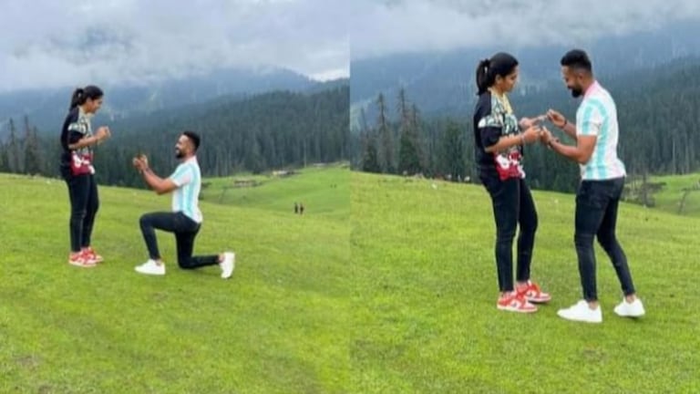 रणजी क्रिकेटरने महिला टीमच्या स्टार खेळाडूला केलं प्रपोज; रोमँटिक फोटोही केले शेअर Mumbai Tak