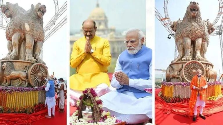 नव्या संसदेतील अशोक स्तंभामुळे पंतप्रधान नरेंद्र मोदी का ठरत आहेत टीकेचे धनी? Mumbai Tak