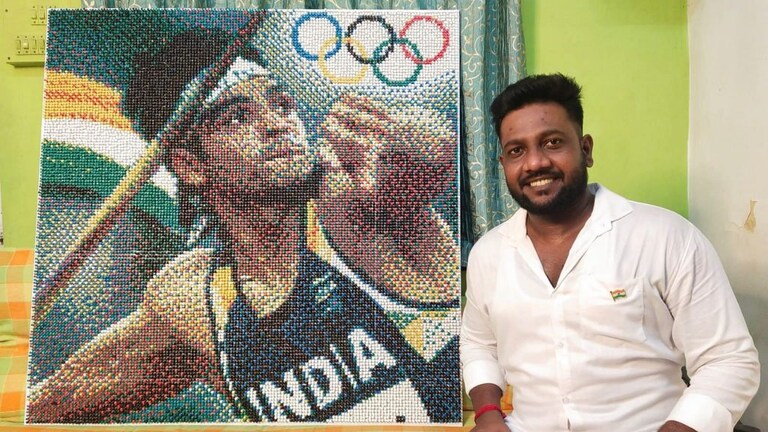 Independence Day Celebration 2021: गोल्डमेडल विजेत्या Neeraj Chopra ला मुंबईकर तरुणाच्या विशेष कलाकृतीतून शुभेच्छा MumbaiTak