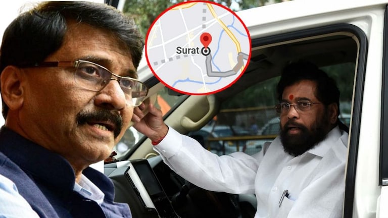 एकनाथ शिंदे गुजरातमध्येच का गेले?; संजय राऊतांनी घेतलं चंद्रकांत पाटलांचं नाव Mumbai Tak