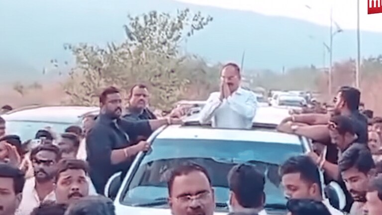 धक्कादायक, कुख्यात गुंड गजानन मारणेची तळोजा जेल ते पुणे मिरवणूक Mumbai Tak