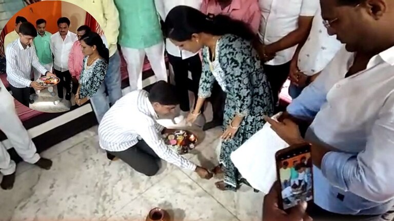 आमदार प्रशांत बंब शिक्षकांप्रती कृतज्ञ, पाद्यपूजन करुन व्यक्त केली भावना Mumbai Tak