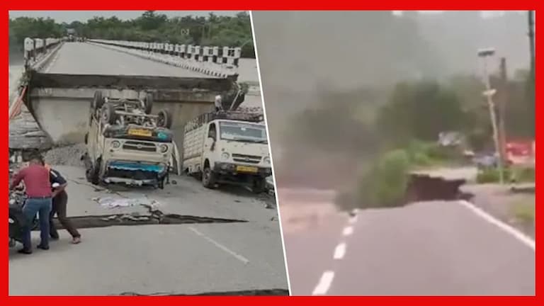 Video : अरे देवा… ऋषिकेशकडे जाणाऱ्या महामार्गावरील पूल वाहतूक सुरू असतानाच कोसळला! Mumbai Tak