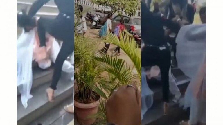 साताऱ्यातील कॉलेज तरुणींची तुफान हाणामारी, व्हीडिओ व्हायरल Mumbai Tak