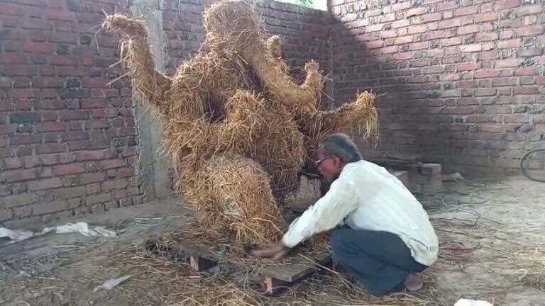 शेतकऱ्यांचा गणपती, ७ किलो सोयाबीनपासून साकारला बाप्पा Mumbai Tak