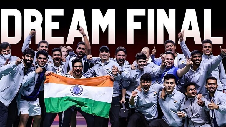 Thomas Cup Badminton : थॉमस कप स्पर्धेत भारताने घडवला इतिहास; सुवर्ण यशापासून एक पाऊल दूर Mumbai Tak