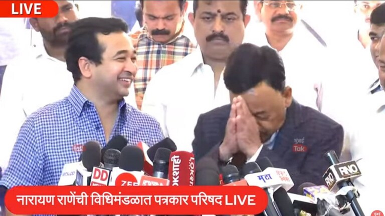 VIDEO: ..अन् चक्क नारायण राणेंनी हात जोडले, असं घडलं तरी काय? Mumbai Tak