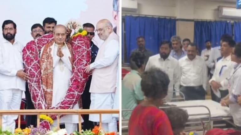 महाराष्ट्र भूषण पुरस्कार सोहळ्याला गालबोट; 11 जणांचा मृत्यू, CM शिंदेंनी सांगितलं कारण 11 died in aapasaheb dharmadhikari Maharashtra bhushan award ceremony distribution