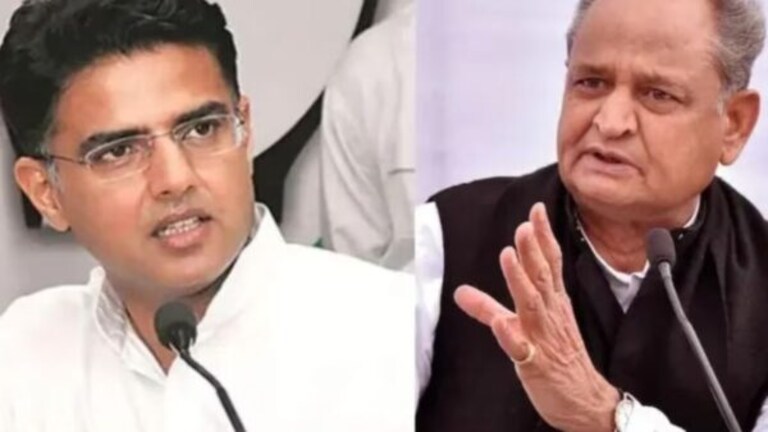 काँग्रेसचं टेन्शन वाढलं! निवडणुकीपूर्वीच गेहलोत-पायलट संघर्ष पुन्हा उफाळला Clash again between Chief Minister Ashok Gehlot and former Deputy Chief Minister Sachin Pilot