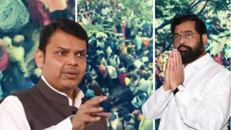 महाराष्ट्र भूषण : 14 श्री सदस्यांचे मृत्यू चेंगराचेंगरीमुळे? Video ने शिंदेंच्या वाढवल्या अडचणी viral video added to the problems of the Shinde government in the Maharashtra Bhushan award controversy