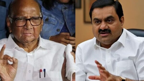 Industrialist Gautam Adani met NCP President Sharad Pawar at his residence Silver Oak in Mumbai. Both of them had a discussion for 2 hours.