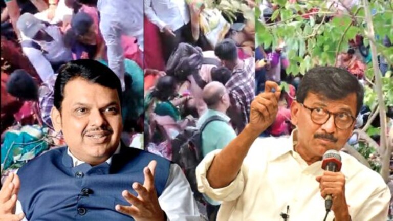 Sanjay Raut : ‘किती पापं लपवणार?’, राऊत देवेंद्र फडणवीसांवर संतापले, दाखवला Video sanjay raut says deaths in maharashtra bhushan ceremony was due to a stampede