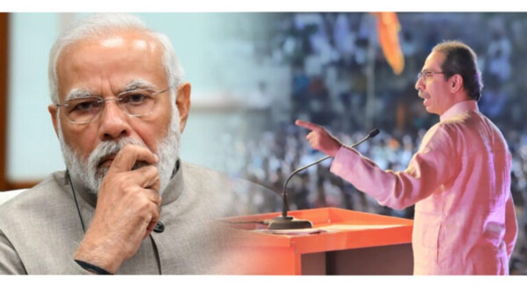 Shiv Sena UBT: 56 इंची छाती आहे का?; मोदींच्या ‘त्या’ भाषणाची खिल्ली shiv sena thackeray faction hits out at narendra modi in saamana editorial