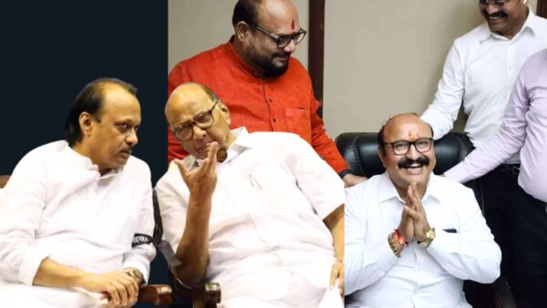 Sharad pawar narendra modi photo : Jalgaon District Bank President Sanjay Pawar has been dismissed from the NCP.