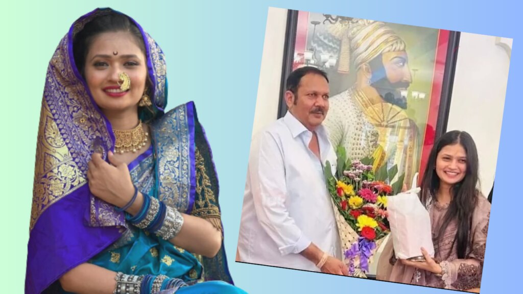 famous dancer gautami patil met chhatrapati udayanraje bhosale on this occasion she also gifted a special perfume