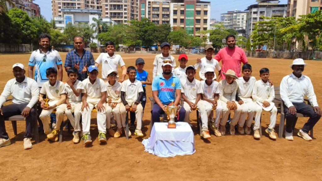 under 12 team of bhagwan bhoir school kalyan won big in dr salgaonkar cricket tournament